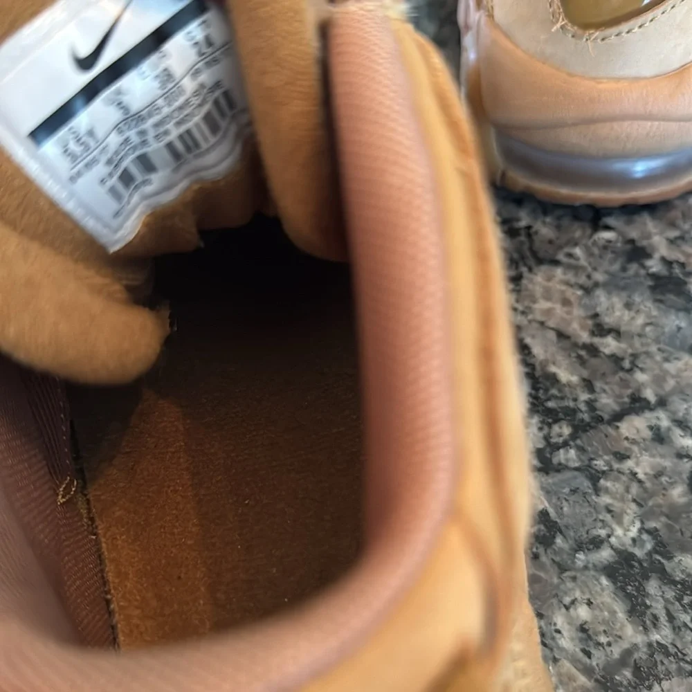 Nike air Uptempo Kids Tan Sneakers 5.5Y